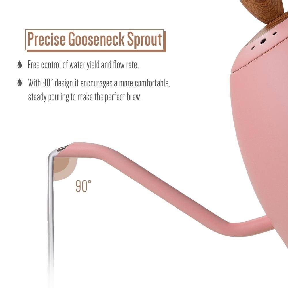 Soulhand Pour Over Coffee Kettle Gooseneck Kettle Pink 51oz/1500ML –  soulhand