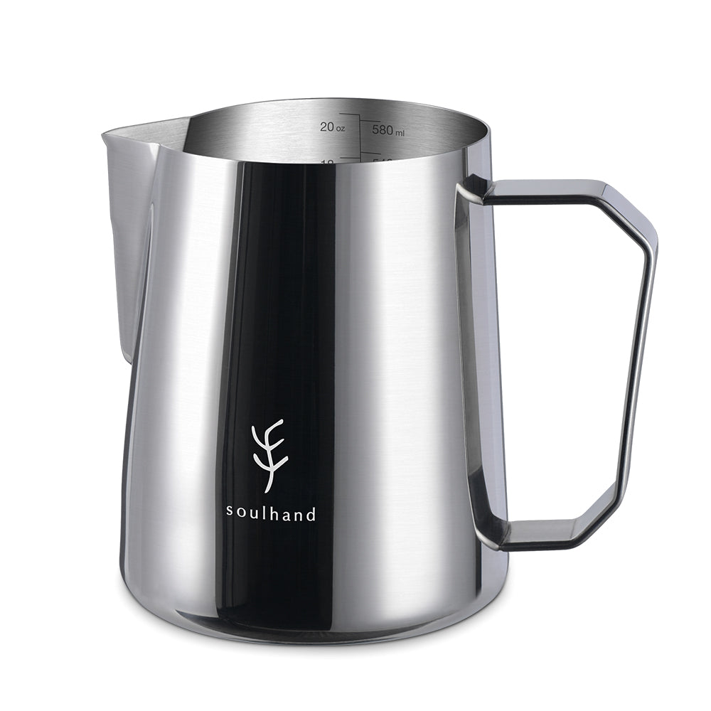 1pc Milk Frothing Pitcher, Stainless Steel Manual Milk Frother For  Household