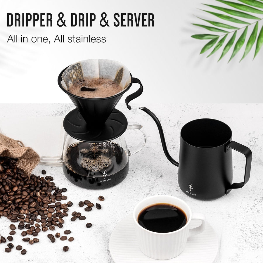 US ONLY】Soulhand Pour Over Coffee Maker Set, 17oz, 50 Pcs Filter